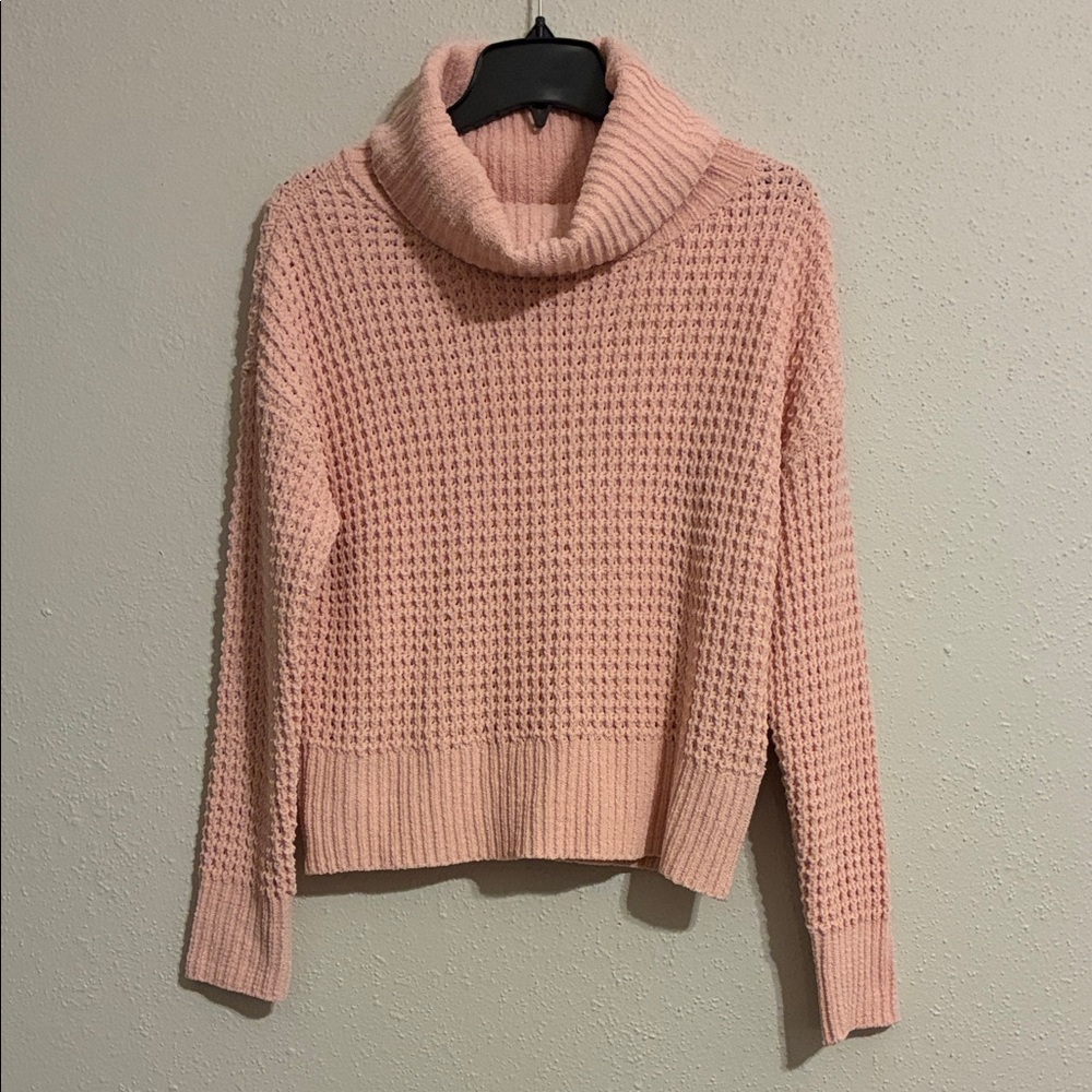 Almost Famous Soft Pink Cowl Neck Sweater